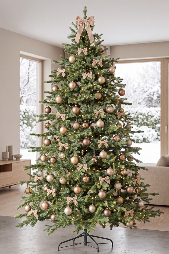Sztuczna choinka Rubina Mix PE 210 cm w oświetleniu LED