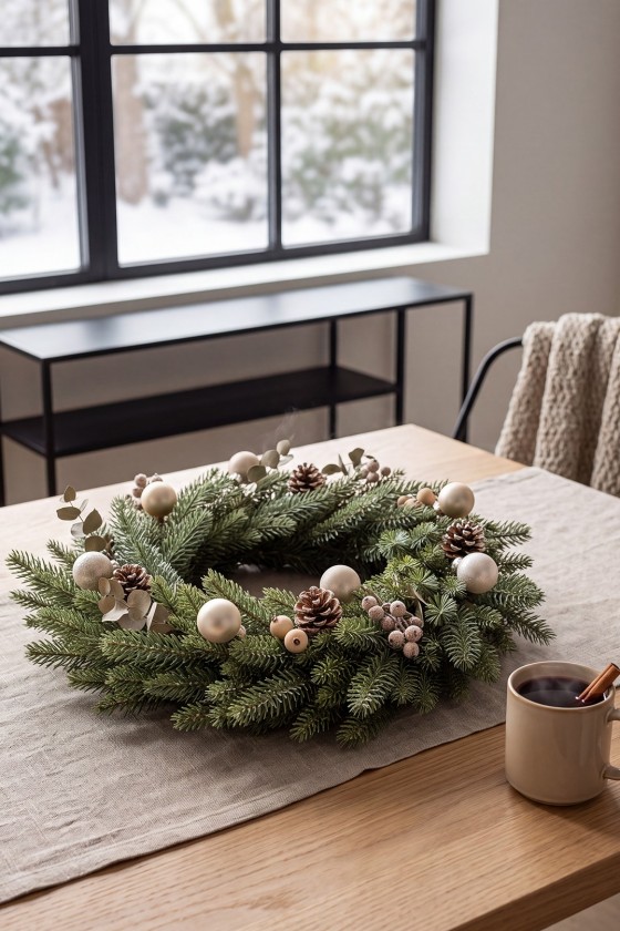 Wianek Noel 100% PE 50 cm | Wiecznie Żywe Choinki