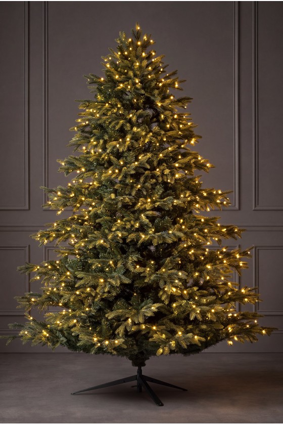 Sztuczna choinka Nebraska Mix PE 180 cm w oświetleniu LED