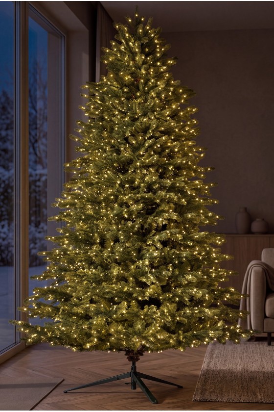 Sztuczna choinka Nora Mix PE 180 cm w oświetleniu LED