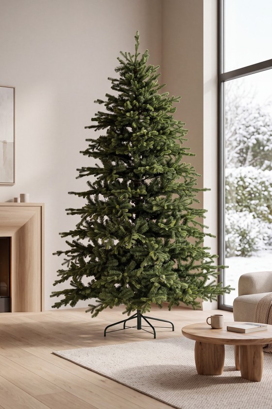 Sztuczna choinka Rubina Mix PE 210 cm w oświetleniu LED