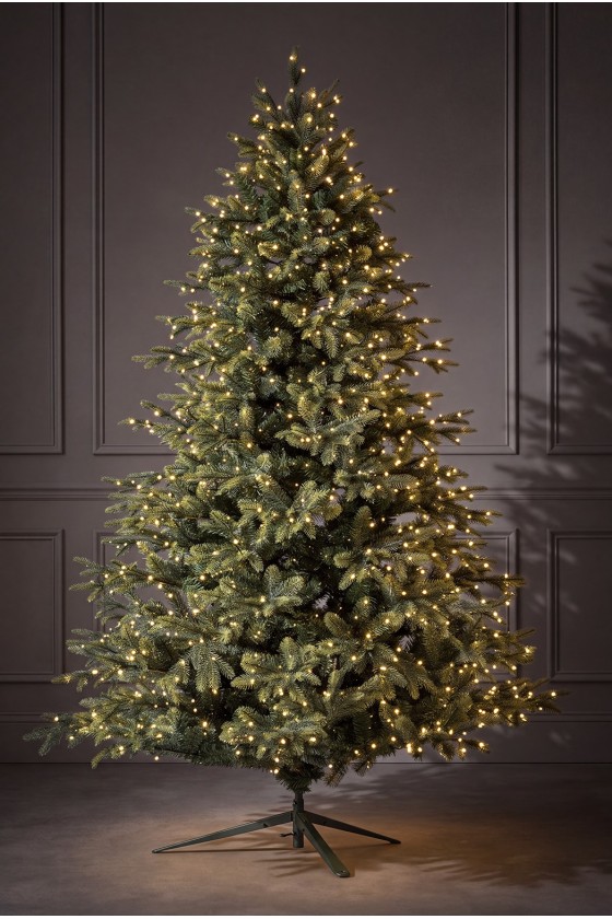 Sztuczna choinka Nevada II Mix PE 210 cm w oświetleniu LED
