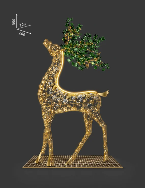 Dekoracja świetlna Renifer LED 200x350x100cm