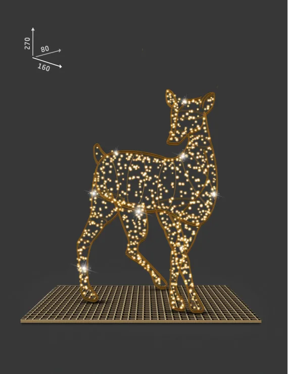 Dekoracja świąteczna Renifer LED 270x160x80cm