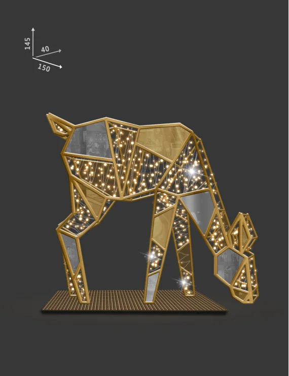 Dekoracja świąteczna LED Renifer 150x145x40cm