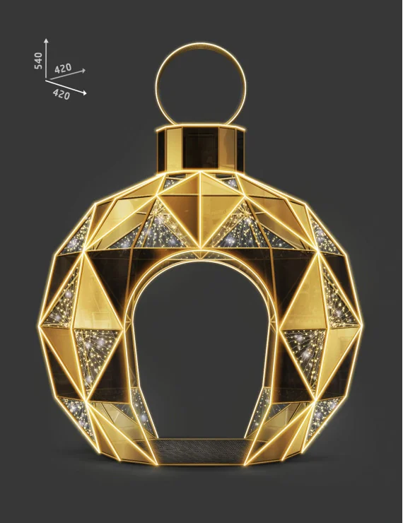 Bombka_origami_z przejściem 420x540x420cm