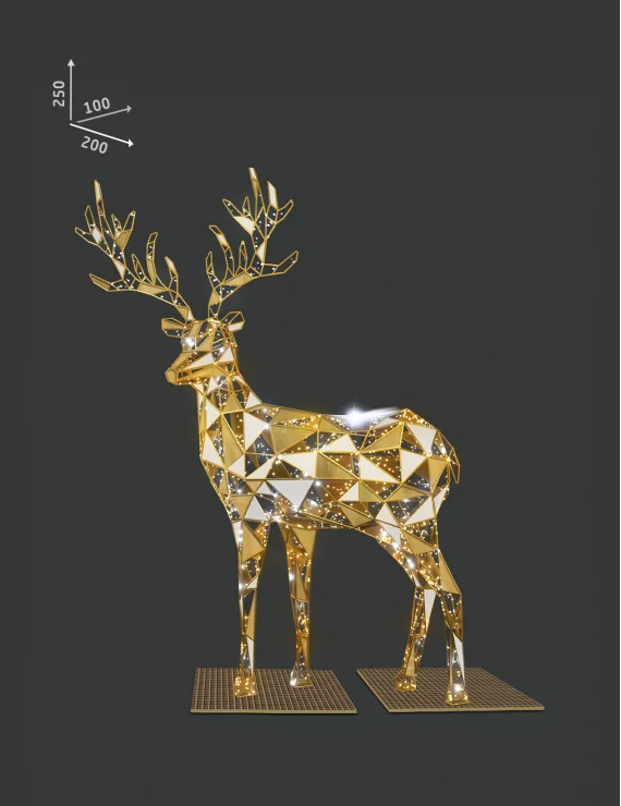 Świąteczny Renifer LED 200x250x100cm ciepły