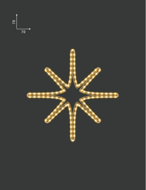 Dekoracja świąteczna LED Gwiazda 70x70cm
