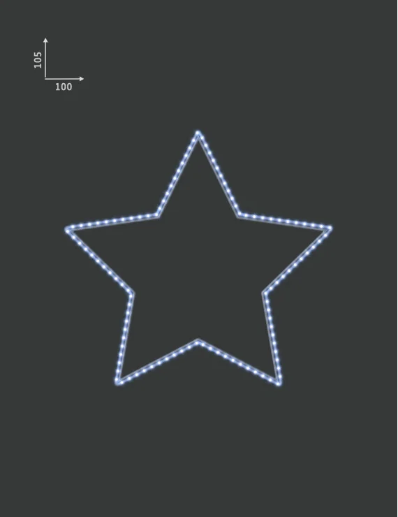 Dekoracja świąteczna LED Gwiazda 105x100cm