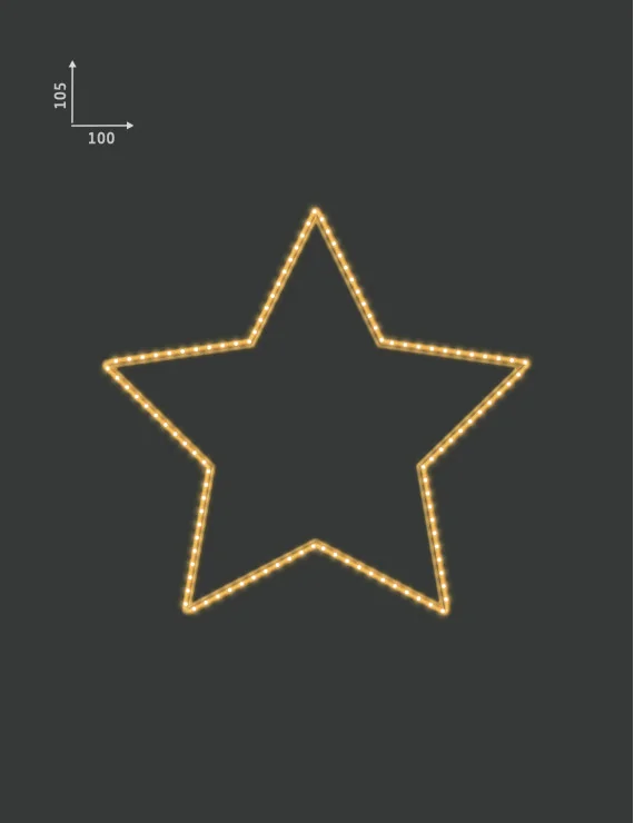 Dekoracja świąteczna LED Gwiazda 105x100cm