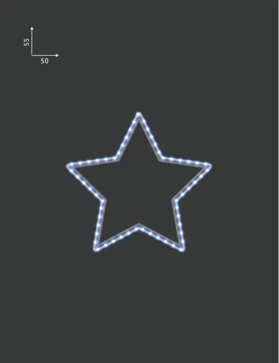 Dekoracja świąteczna LED Gwiazda 55x50cm
