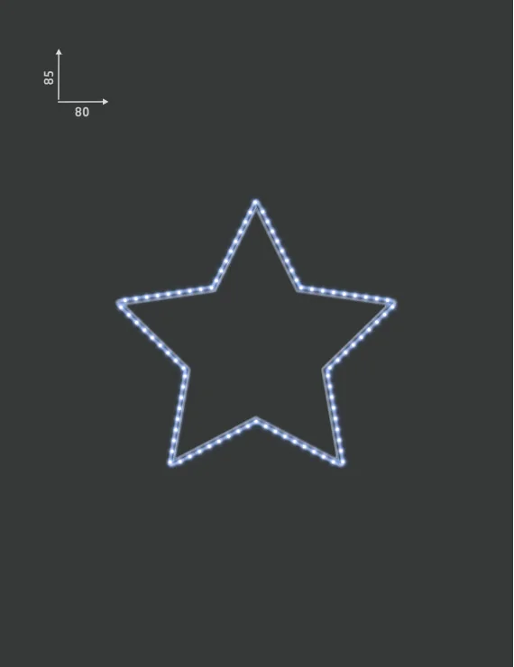 Dekoracja świąteczna LED Gwiazda 85x80cm