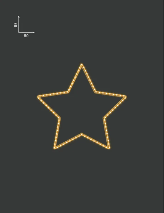 Dekoracja świąteczna LED Gwiazda 85x80cm