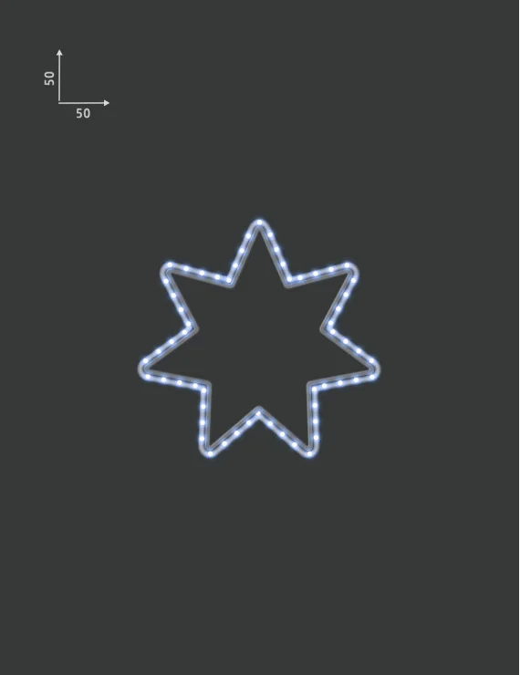 Dekoracja świąteczna LED Gwiazda 50x50cm