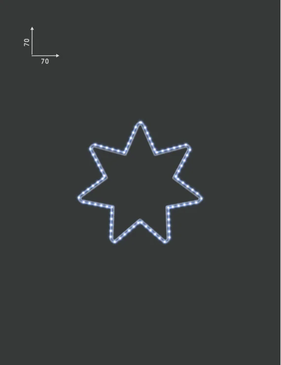 Dekoracja świąteczna LED Gwiazda 70x70cm