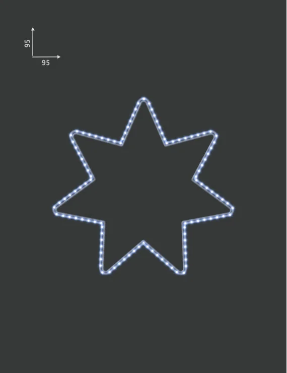 Dekoracja świąteczna LED Gwiazda 95x95cm