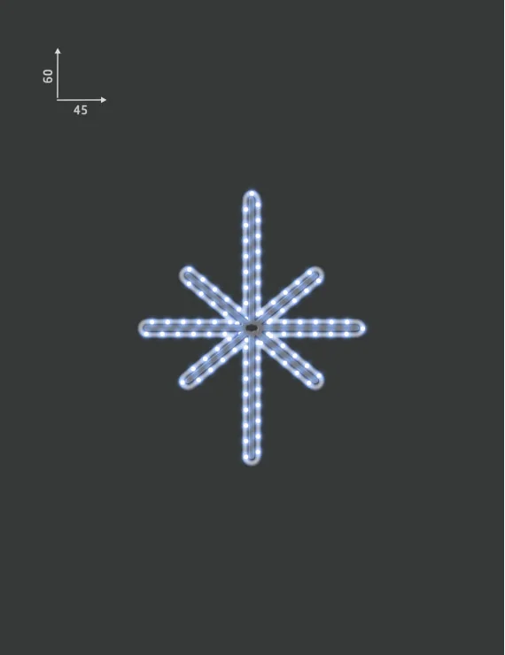 Dekoracja świąteczna LED Gwiazda 45x60cm